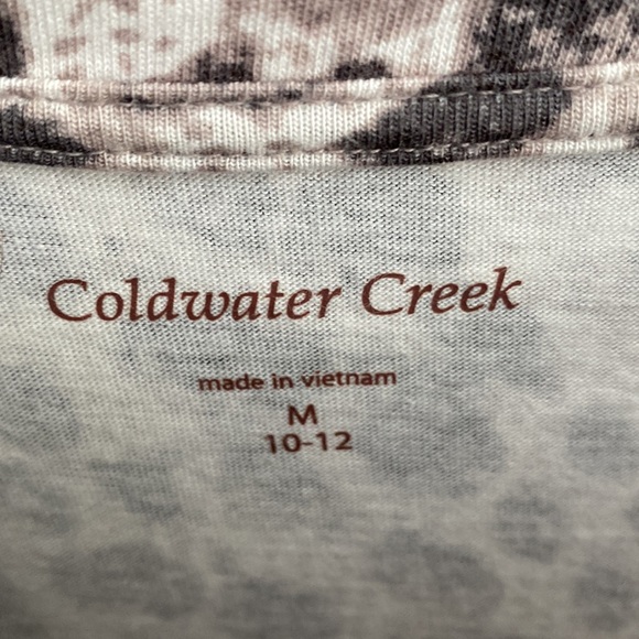 Coldwater Creek Cheetah Boat Neck 3/4 Sleeve Top - Picture 4 of 9